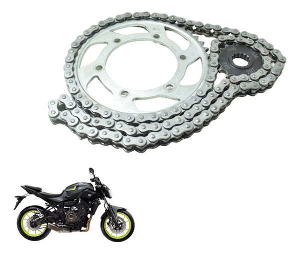 Kit Relação Gold Yamaha Mt 07 15-18 Prateado