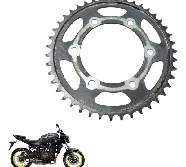 Coroa 43 Dentes Yamaha Mt 07 15-18 Original Prateado