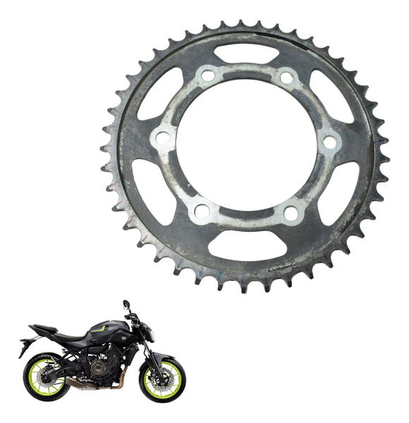 Coroa 43 Dentes Yamaha Mt 07 15-18 Original Prateado
