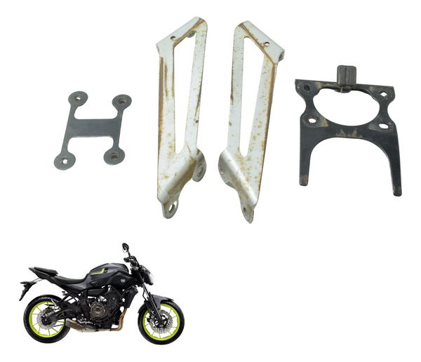 Jogo Suporte Placa Yamaha Mt 07 15-18 Original