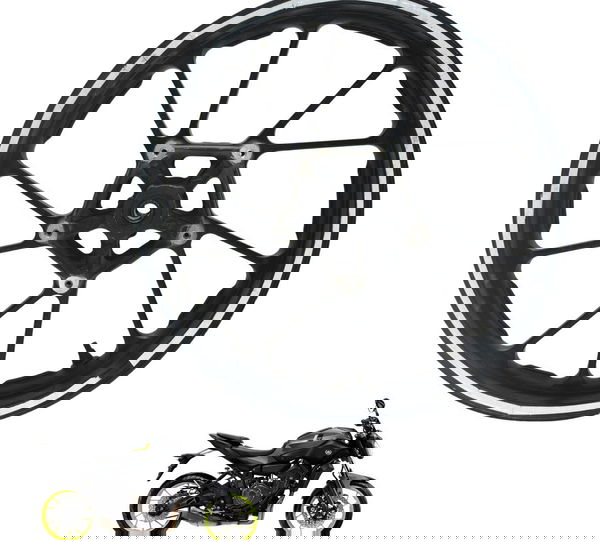 Roda Dianteira Yamaha Mt 07 15-18 Original Preto