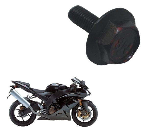 Parafuso Virabrequim Direito Kawasaki Zx 10r 05-06 Original