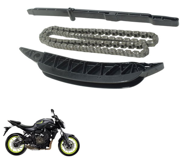 Kit Guia Tensor Corrente Comando Yamaha Mt 07 15-18 Original