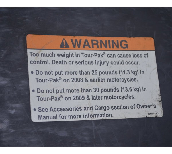 Tampa Tour Pack Harley Davidson Touring 14-23 Original