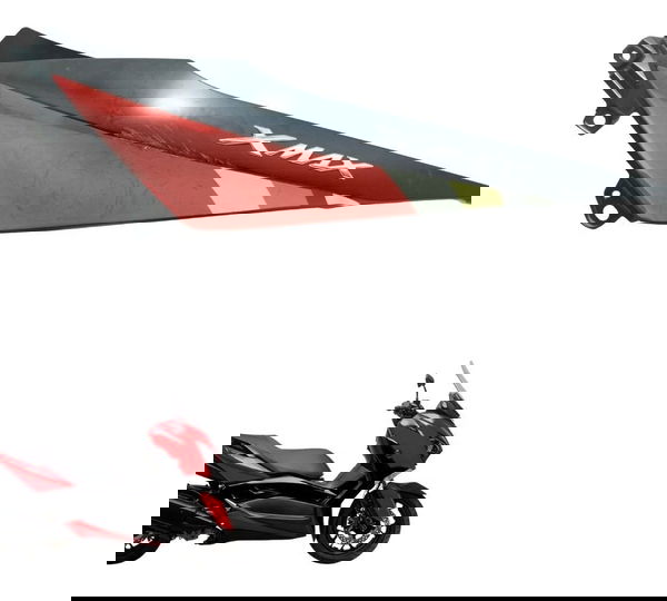 Carenagem Rabeta Esq C/ Detalhes Yamaha X Max 250 20-24 Orig Vermelho