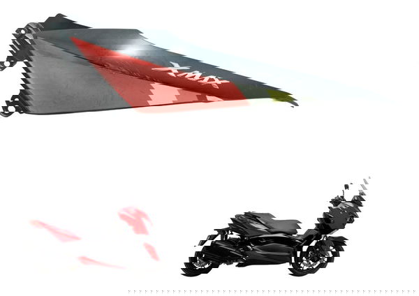 Carenagem Rabeta Esq C/ Detalhes Yamaha X Max 250 20-24 Orig Vermelho