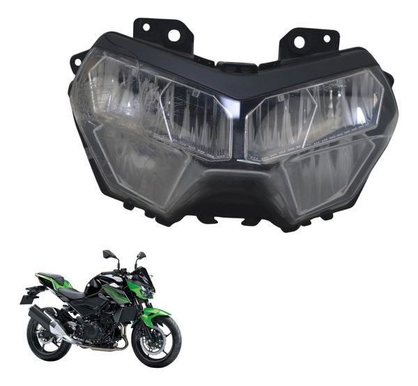 Farol Bloco Óptico C/avaria Kawasaki Z 400 19-23 Original Ambos Lados