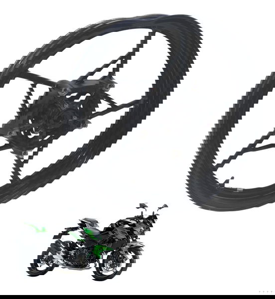 Roda Dianteira C/avaria Kawasaki Z 400 19-23 Original Preto