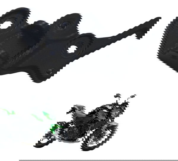 Suporte Pedaleira Dianteira Esq Kawasaki Z 400 19-23 Origi Preto