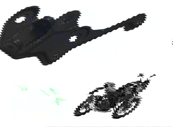 Suporte Pedaleira Dianteira Esq Kawasaki Z 400 19-23 Origi Preto