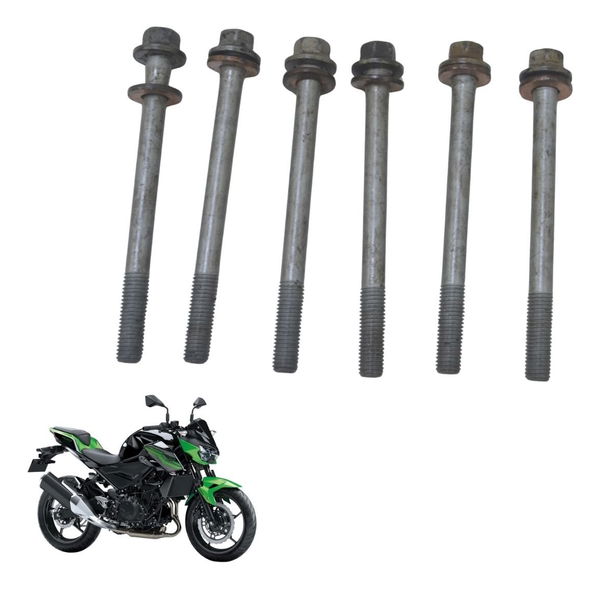 Kit Parafuso Prisioneiro Bloco Motor Kawasaki Z 400 19-23