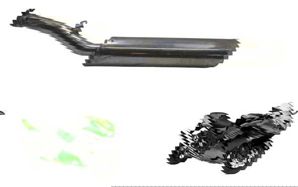 Ponteira Escape Dir C/ Avaria Kawasaki Ninja Zx 14r 10-13