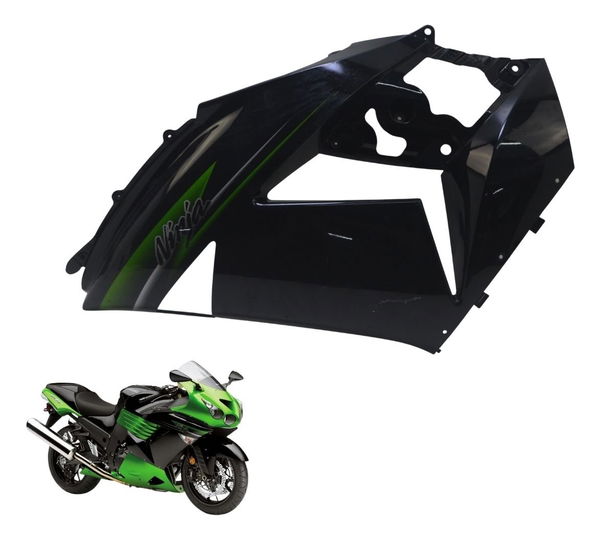 Carenagem Lateral Esq C/ Avaria Kawasaki Ninja Zx 14r 10-13