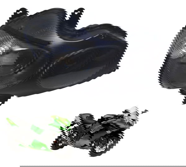 Farol Bloco Óptico Reparado Kawasaki Ninja Zx 14r 10-13 Orig