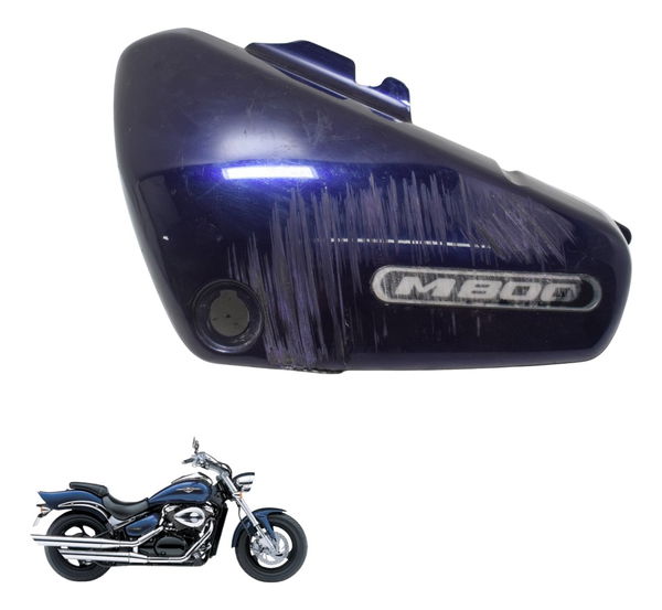 Carenagem Lateral Esq C/ava Suzuki Boulevard M 800 05-08 Org Azul-escuro