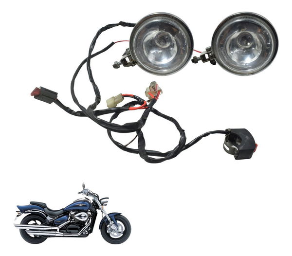 Par Farol Auxiliar Dalavas Suzuki Boulevard M 800 05-08 Ambos Lados
