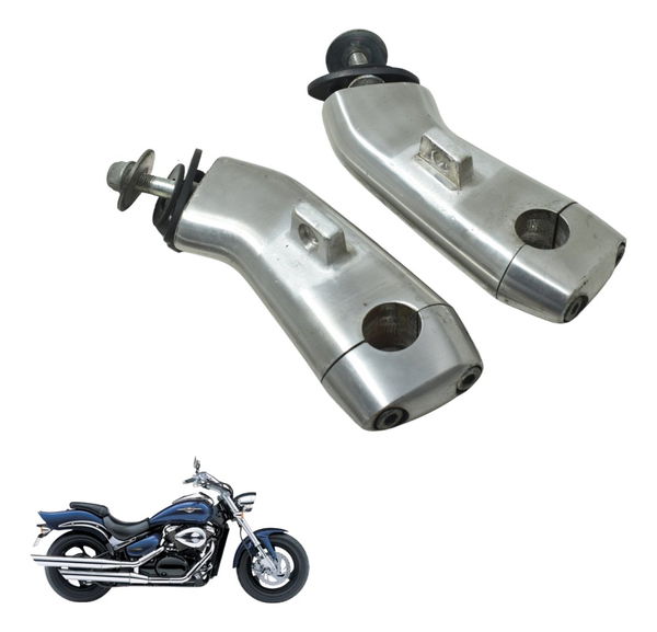 Par Riser Guidão Suzuki Boulevard M 800 05-08 Original Prateado