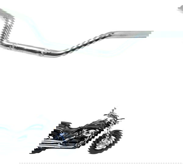 Guidão Empenado Suzuki Boulevard M 800 05-08 Original Prateado