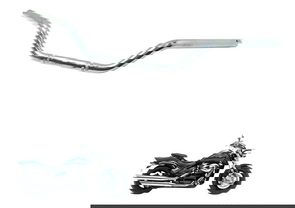 Guidão Empenado Suzuki Boulevard M 800 05-08 Original Prateado