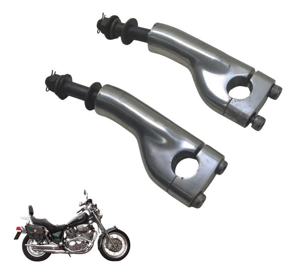 Par Riser Guidão Yamaha Xv Virago 750 94-98 Original Prateado