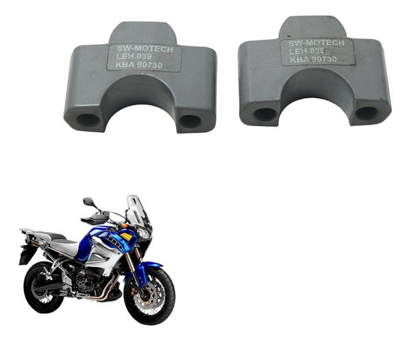 Par Alongador Guidão Yamaha Xt 1200z Super Tenere 11-16 Prateado