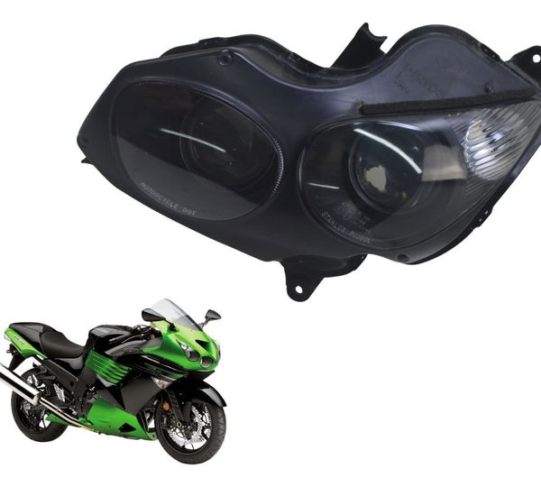 Farol Bloco Óptico Esquerdo Kawasaki Ninja Zx 14r 10-13 Orig Esquerdo/motorista