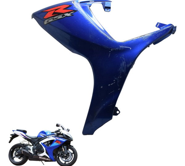 Carenagem Lateral Esq C/det Suzuki Gsx-r Srad 750 07-09 Orig Azul