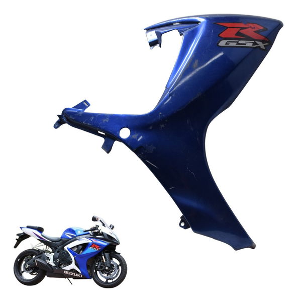 Carenagem Lateral Dir C/ava Suzuki Gsx-r Srad 750 07-09 Orig Azul