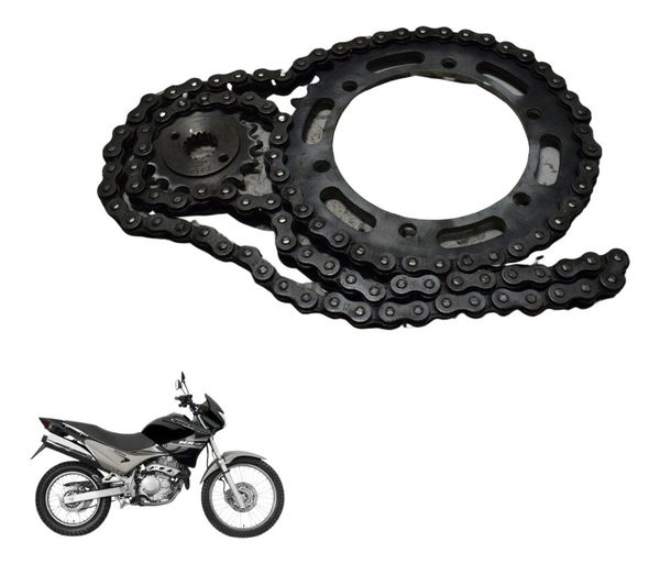 Kit Relação Düe Autoparts Honda Nx 400 Falcon 00-08