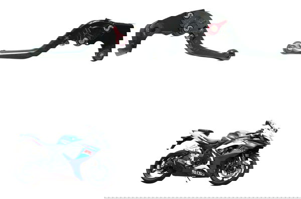 Par Manete Esportivo Suzuki Gsx-r Srad 750 07-09 Preto