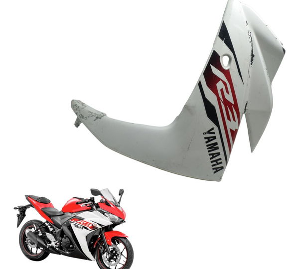 Carenagem Lateral Esq C/ Detalh Yamaha Yzf R3 16-19 Original Branco