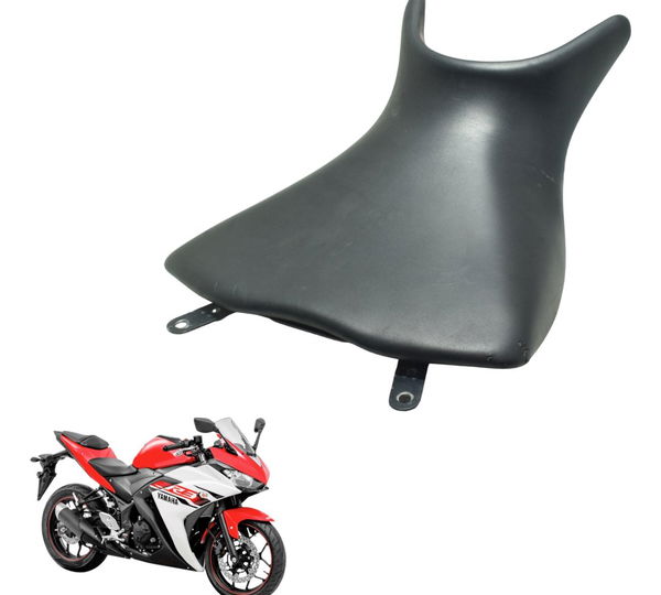 Banco Dianteiro C/ Detalhes Yamaha Yzf R3 16-19 Original Preto