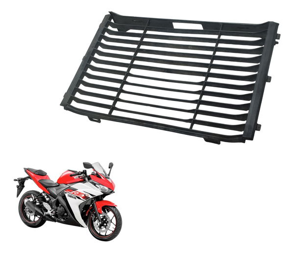 Grade Protetor Radiador C/ Avaria Yamaha Yzf R3 16-19 Orig Preto