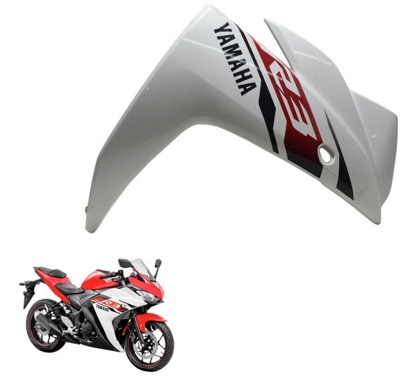 Carenagem Lateral Dir C/ Detalh Yamaha Yzf R3 16-19 Original Branco