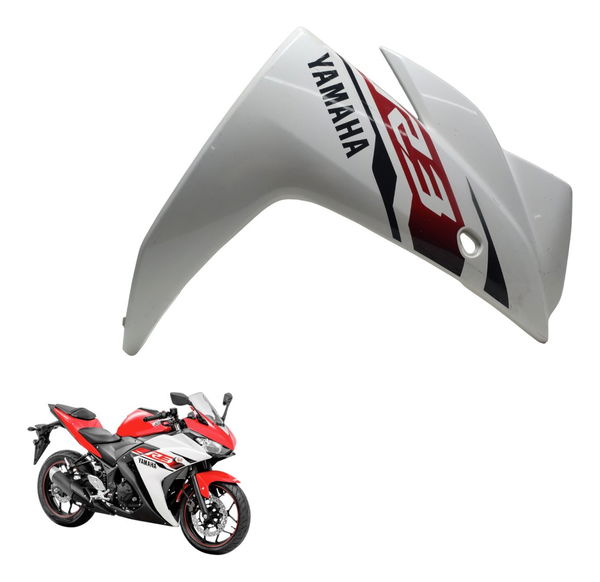 Carenagem Lateral Dir C/ Detalh Yamaha Yzf R3 16-19 Original Branco