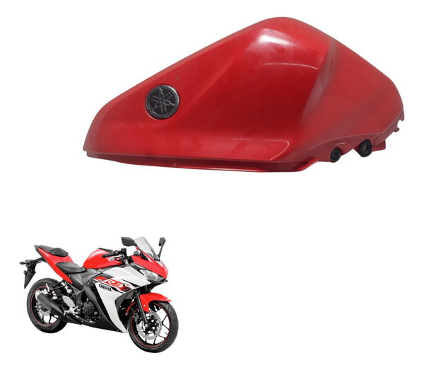Tampa Tanque Esq C/ Avaria Yamaha Yzf R3 16-19 Original Vermelho