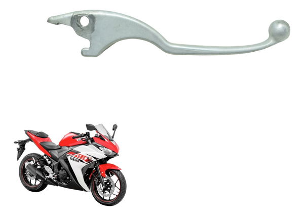 Manete Embreagem C/ Detalhes Yamaha Yzf R3 16-19 Original Prateado