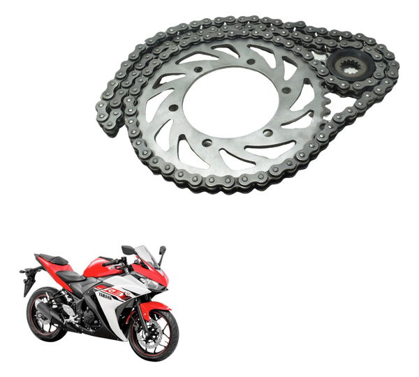 Kit Relação Riffel E Did C/retentor Yamaha Yzf R3 16-19