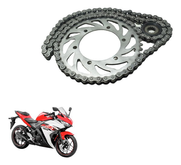 Kit Relação Riffel E Did C/retentor Yamaha Yzf R3 16-19