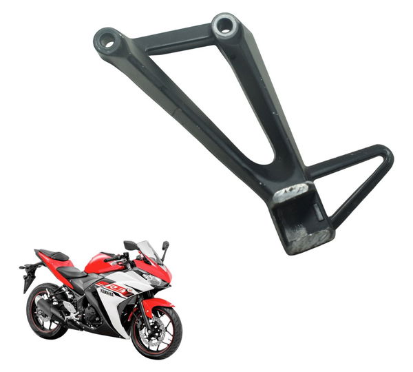 Suporte Pedaleira Tras Esq C/ Detal Yamaha Yzf R3 16-19 Orig Preto