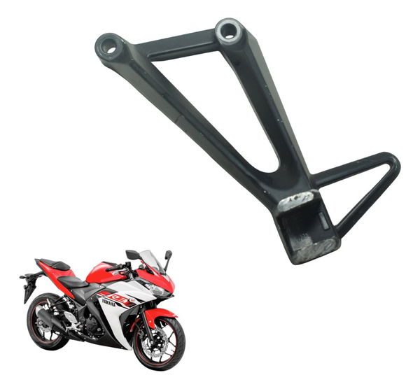 Suporte Pedaleira Tras Esq C/ Detal Yamaha Yzf R3 16-19 Orig Preto