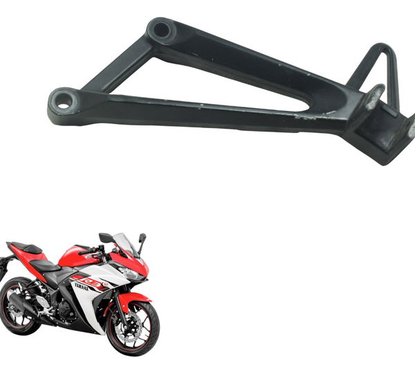 Suporte Pedaleira Tras Esq C/ Detal Yamaha Yzf R3 16-19 Orig Preto