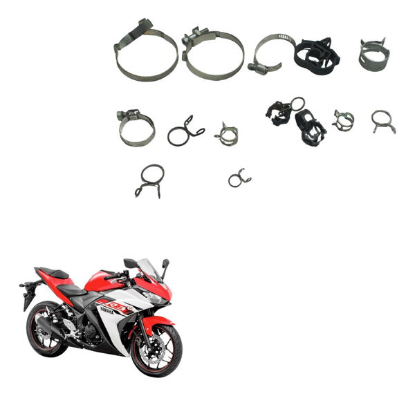 Kit Abraçadeiras Diversas Yamaha Yzf R3 16-19 Original