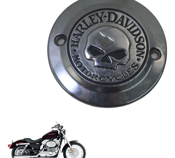 Acabamento Tampa Motor C/detal Harley Xl 883 Sportster 04-06