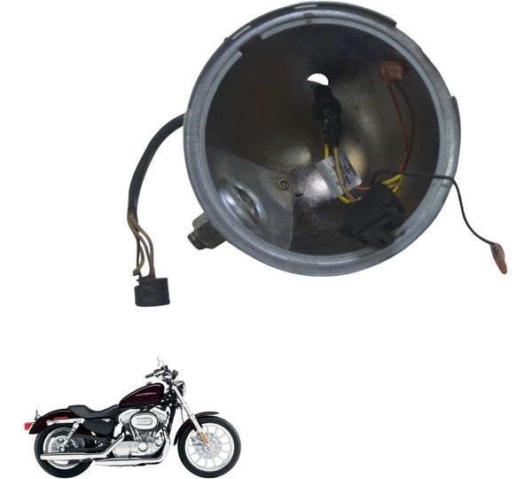 Carcaça Farol Bloco Óptico Harley Xl 883 Sportster 04-06 Ori Ambos Lados