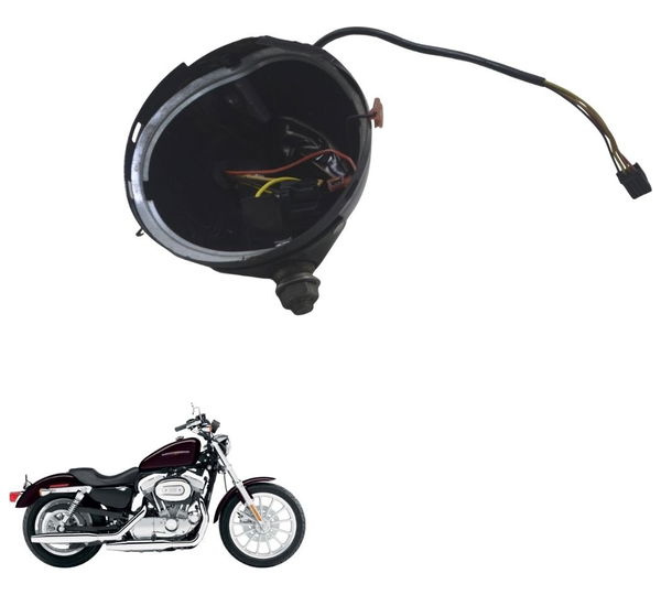 Carcaça Farol C/ Avaria Harley Xl 883 Sportster 04-06 Origin Ambos Lados