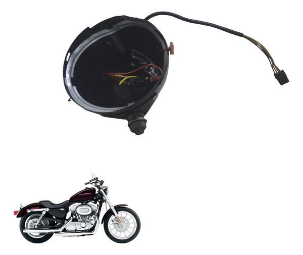 Carcaça Farol C/ Avaria Harley Xl 883 Sportster 04-06 Origin Ambos Lados
