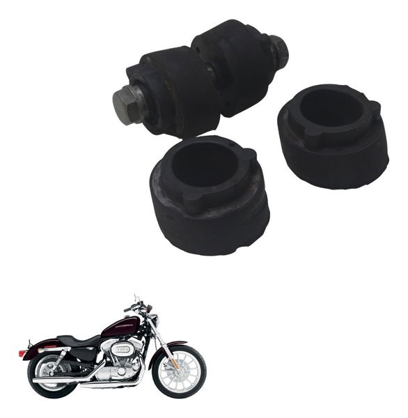 Jogo Coxim Suporte Motor Harley Xl 883 Sportster 04-06 Origi