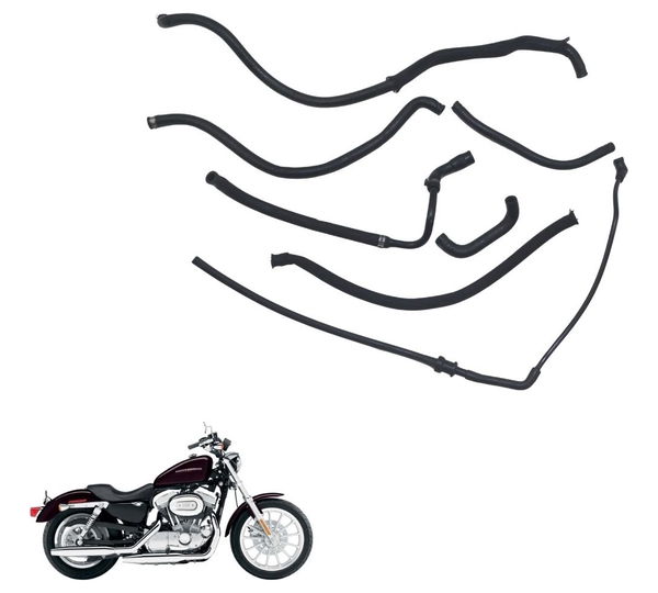 Kit Mangueiras Harley Xl 883 Sportster 04-06 Original