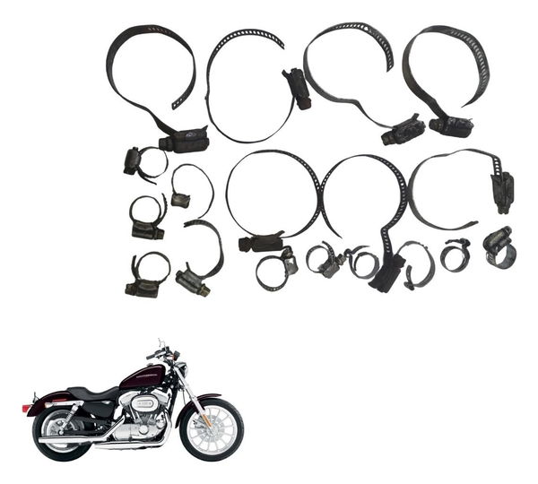 Kit Abraçadeiras Diversas Harley Xl 883 Sportster 04-06 Orig